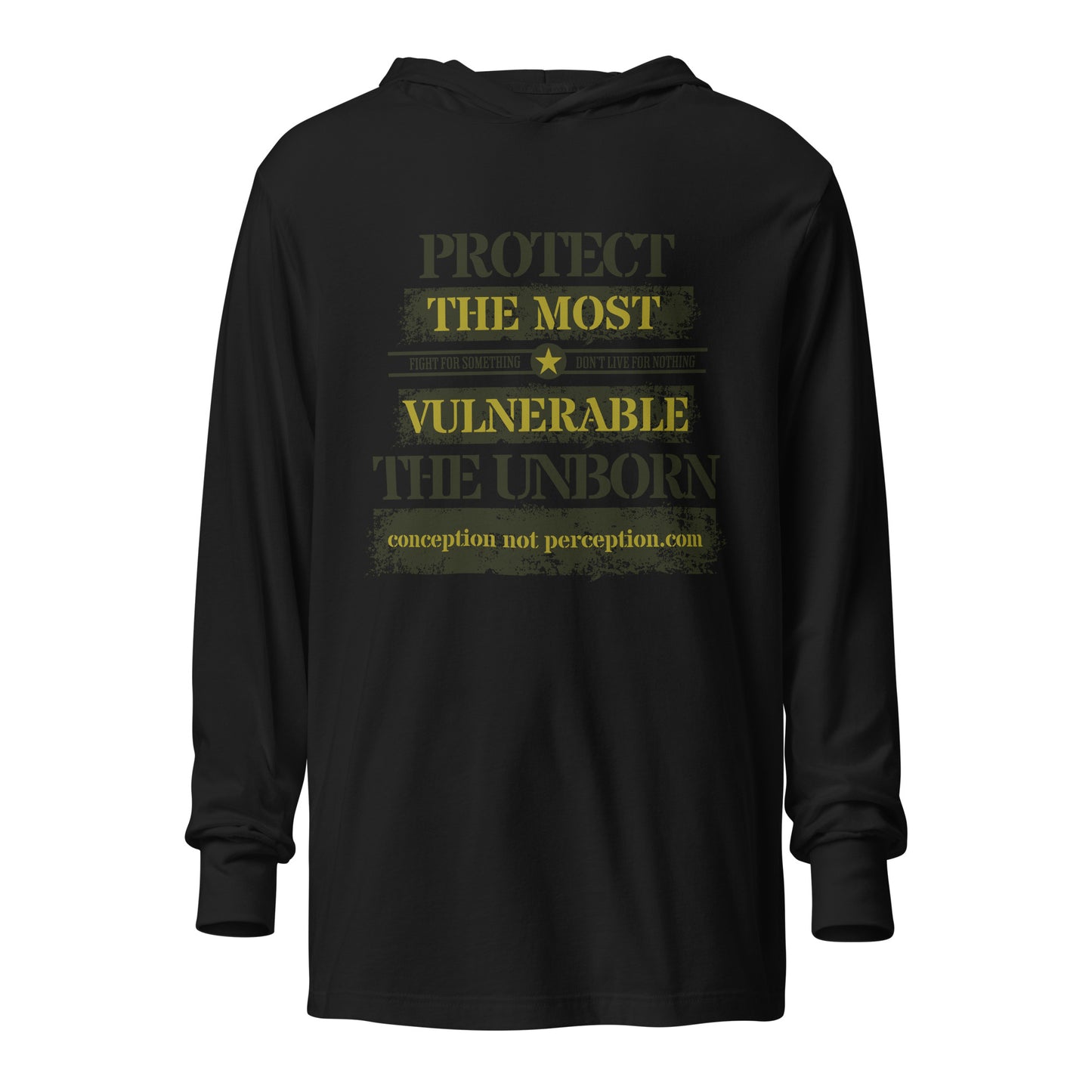 Hooded long-sleeve tee - Protect the Most Vulnerable