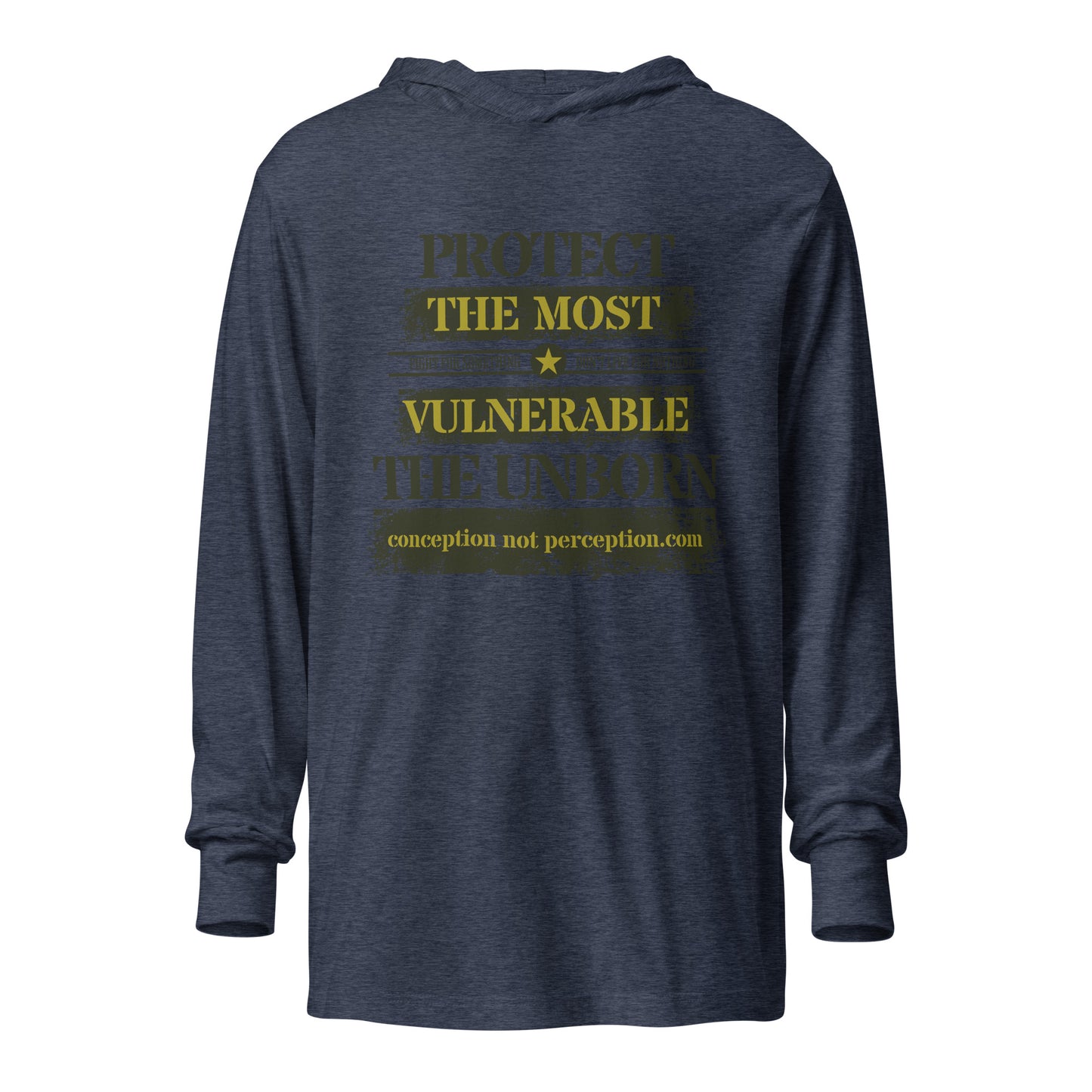 Hooded long-sleeve tee - Protect the Most Vulnerable