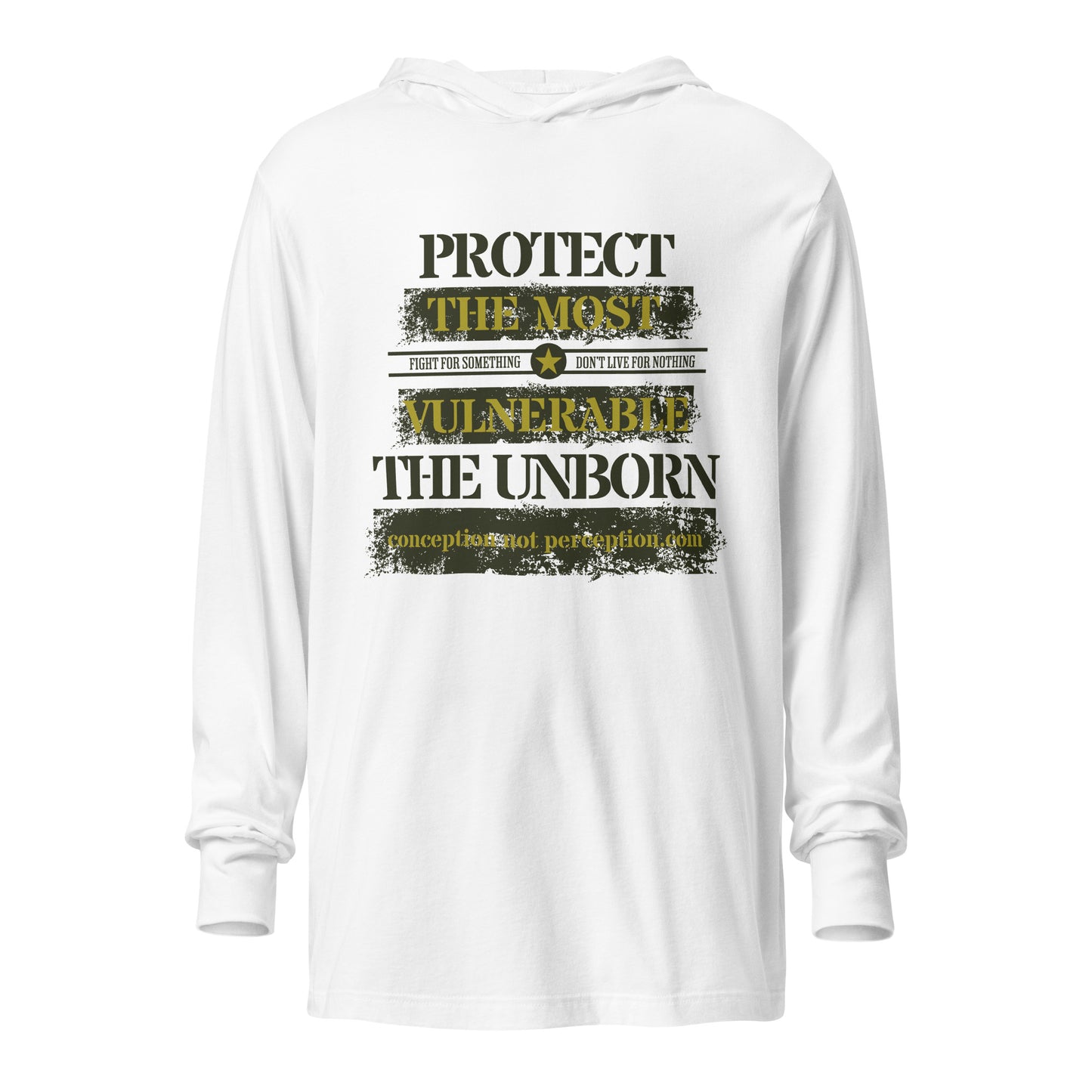 Hooded long-sleeve tee - Protect the Most Vulnerable