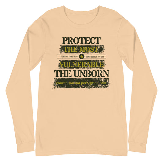 Unisex Long Sleeve Tee - Protect the Most Vulnerable