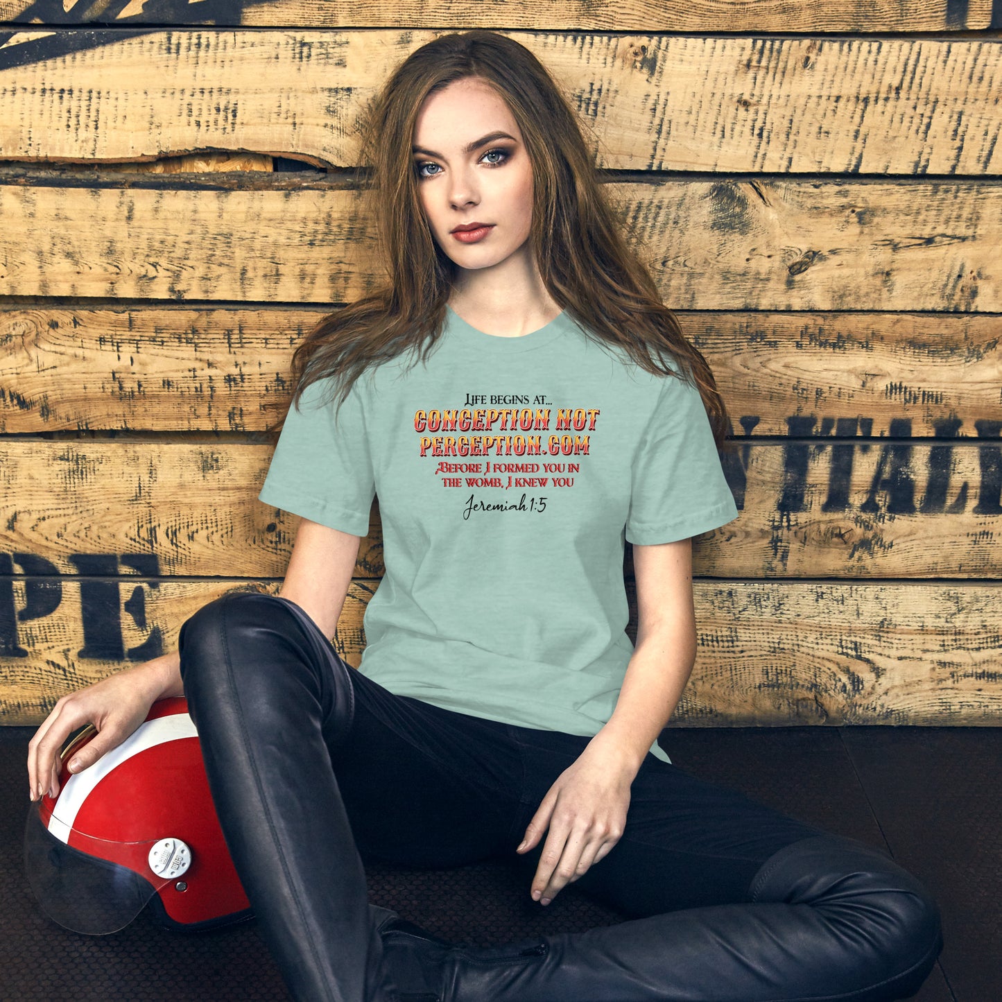 Unisex t-shirt - Life Begins at Conception Not Perception Circus Print