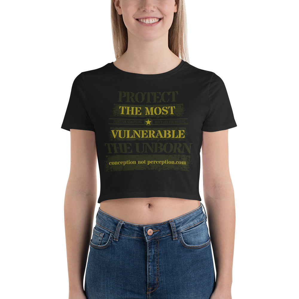 Women’s Crop Tee - Protect the Most Vulnerable