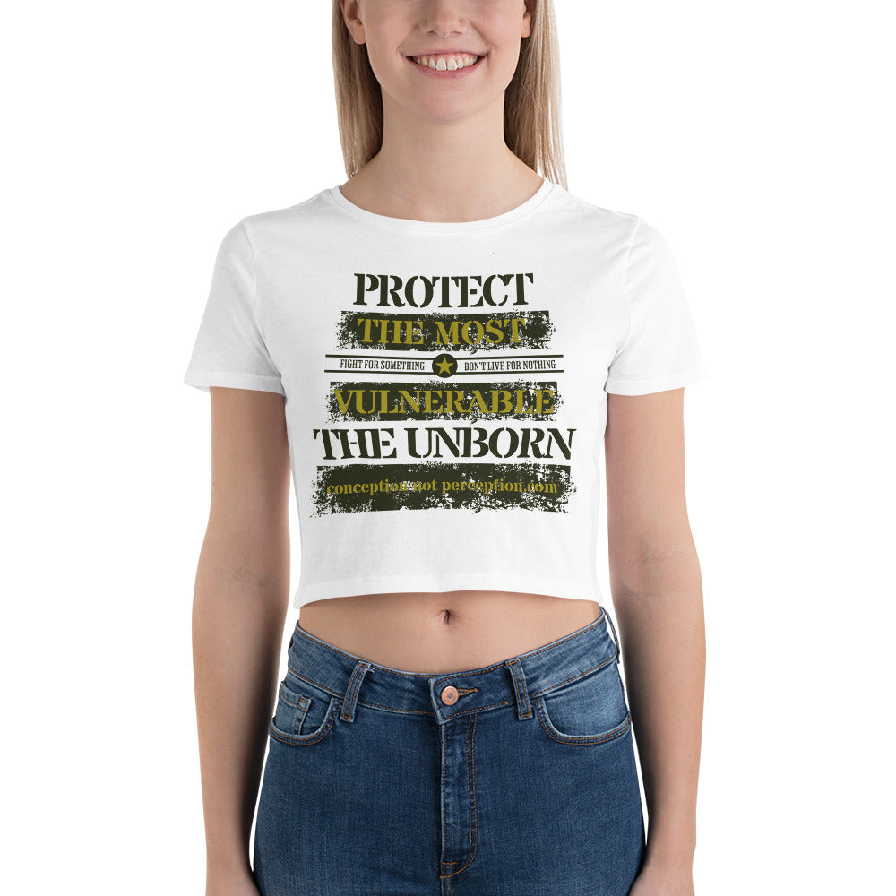 Women’s Crop Tee - Protect the Most Vulnerable