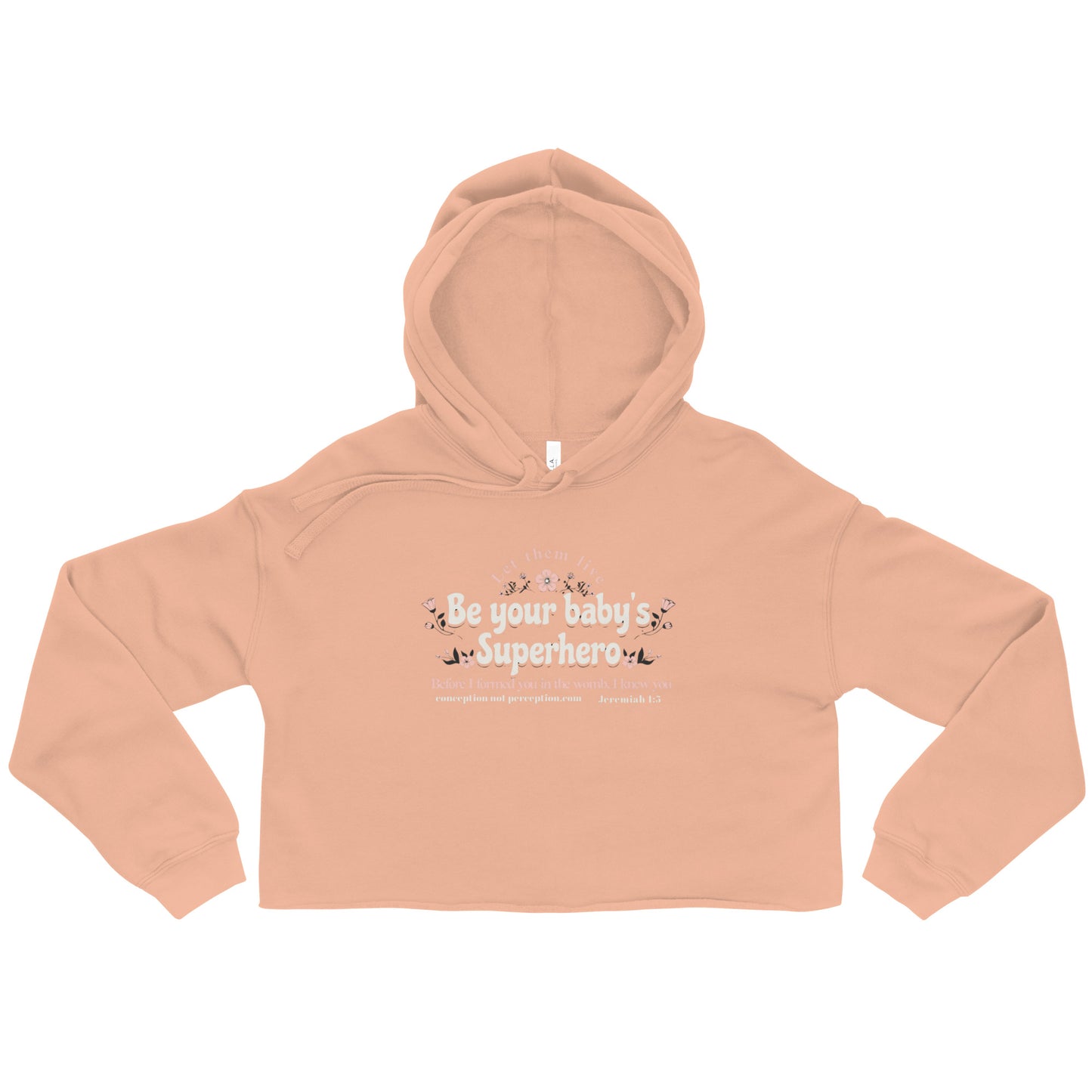 Crop Hoodie - Be Your Baby's Superhero