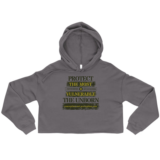 Crop Hoodie - Protect the Most Vulnerable