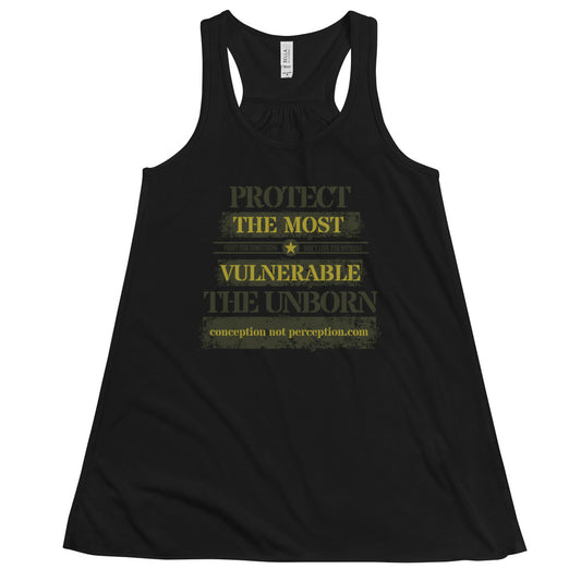 Women's Flowy Racerback Tank - Protect the Most Vulnerable