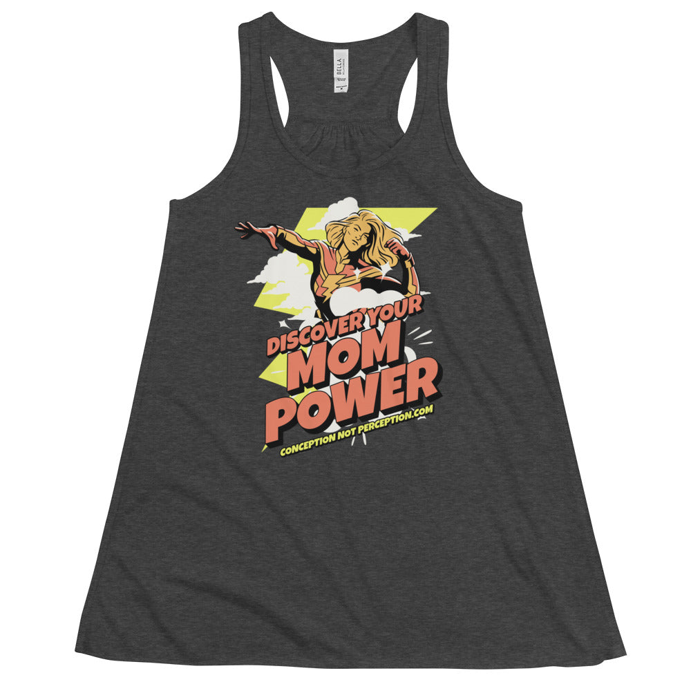 Women's Flowy Racerback Tank - Discover Your Mom Power