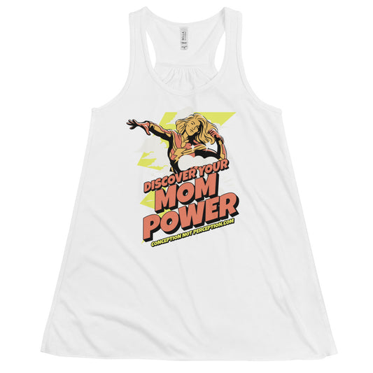 Women's Flowy Racerback Tank - Discover Your Mom Power