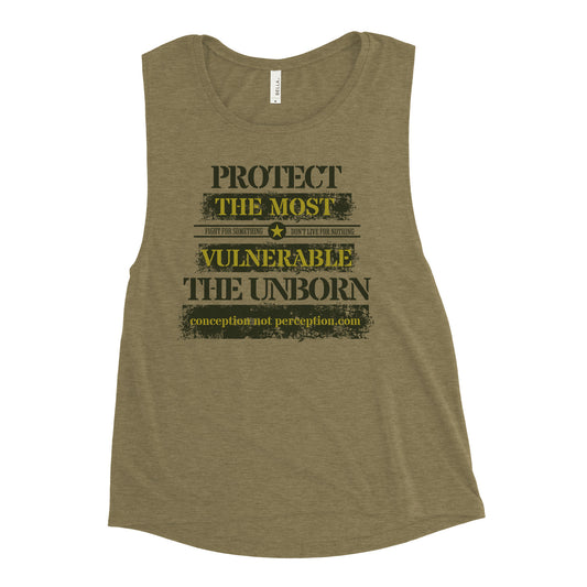 Ladies’ Muscle Tank - Protect the Most Vulnerable