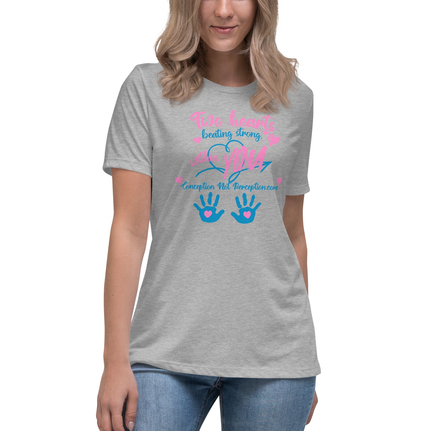 Women's Relaxed T-Shirt - Two Hearts Beating Within You