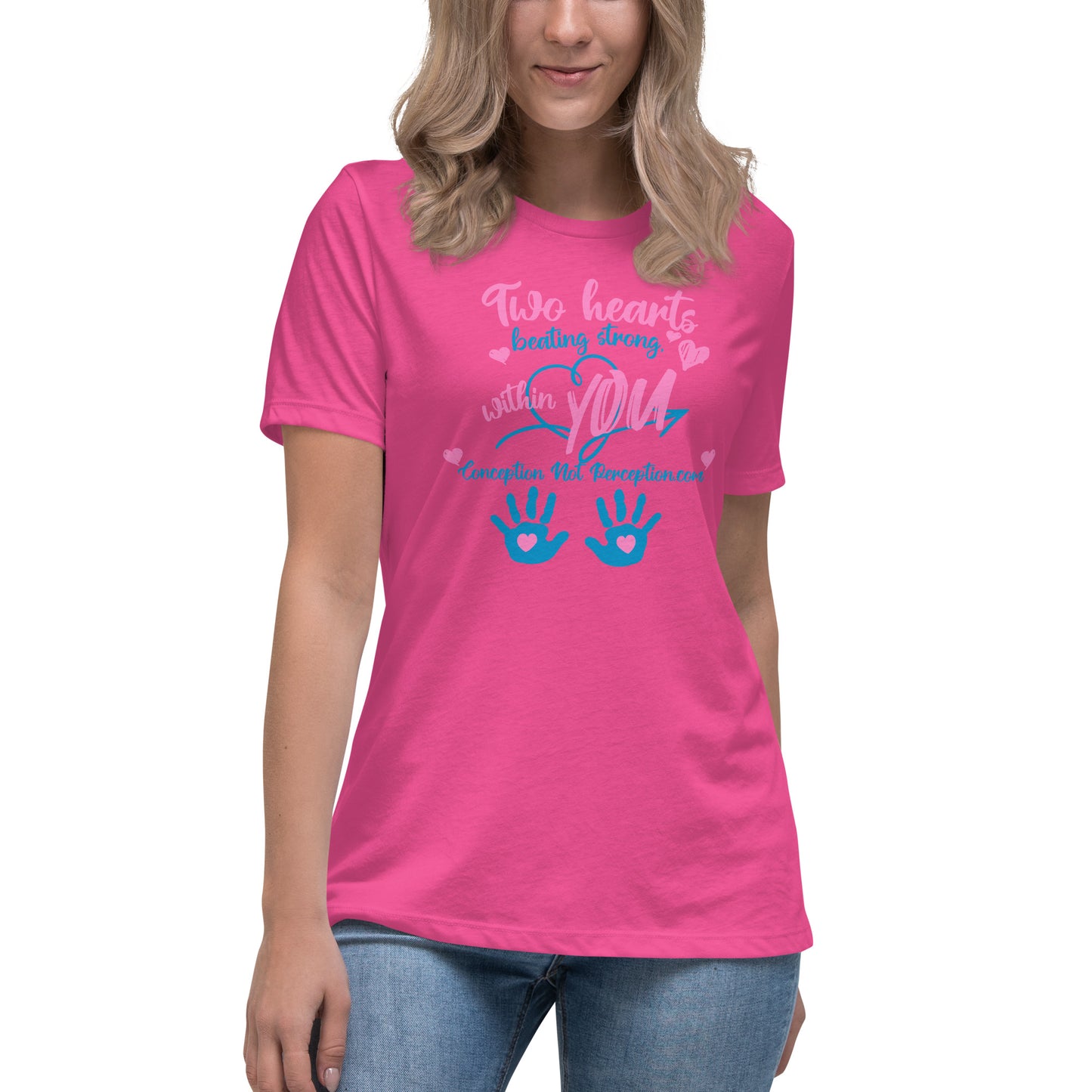 Women's Relaxed T-Shirt - Two Hearts Beating Within You