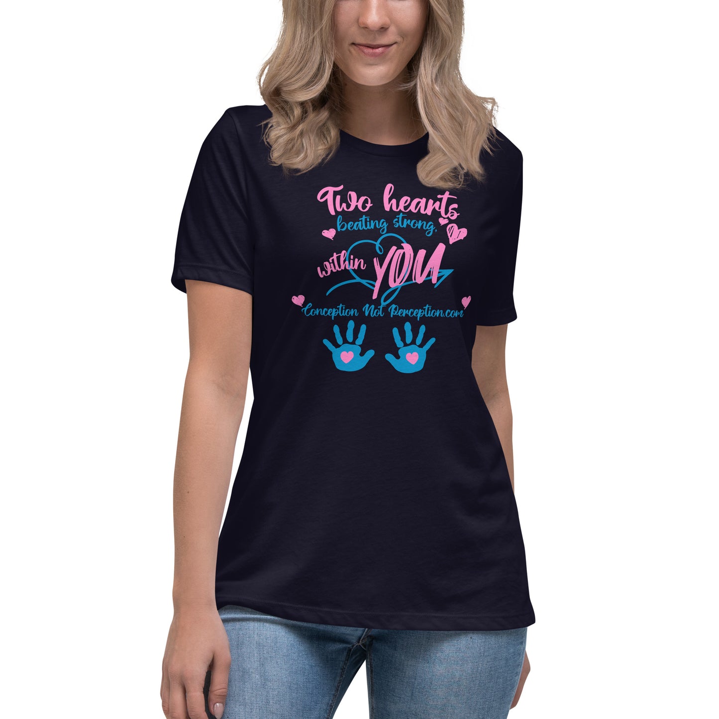 Women's Relaxed T-Shirt - Two Hearts Beating Within You