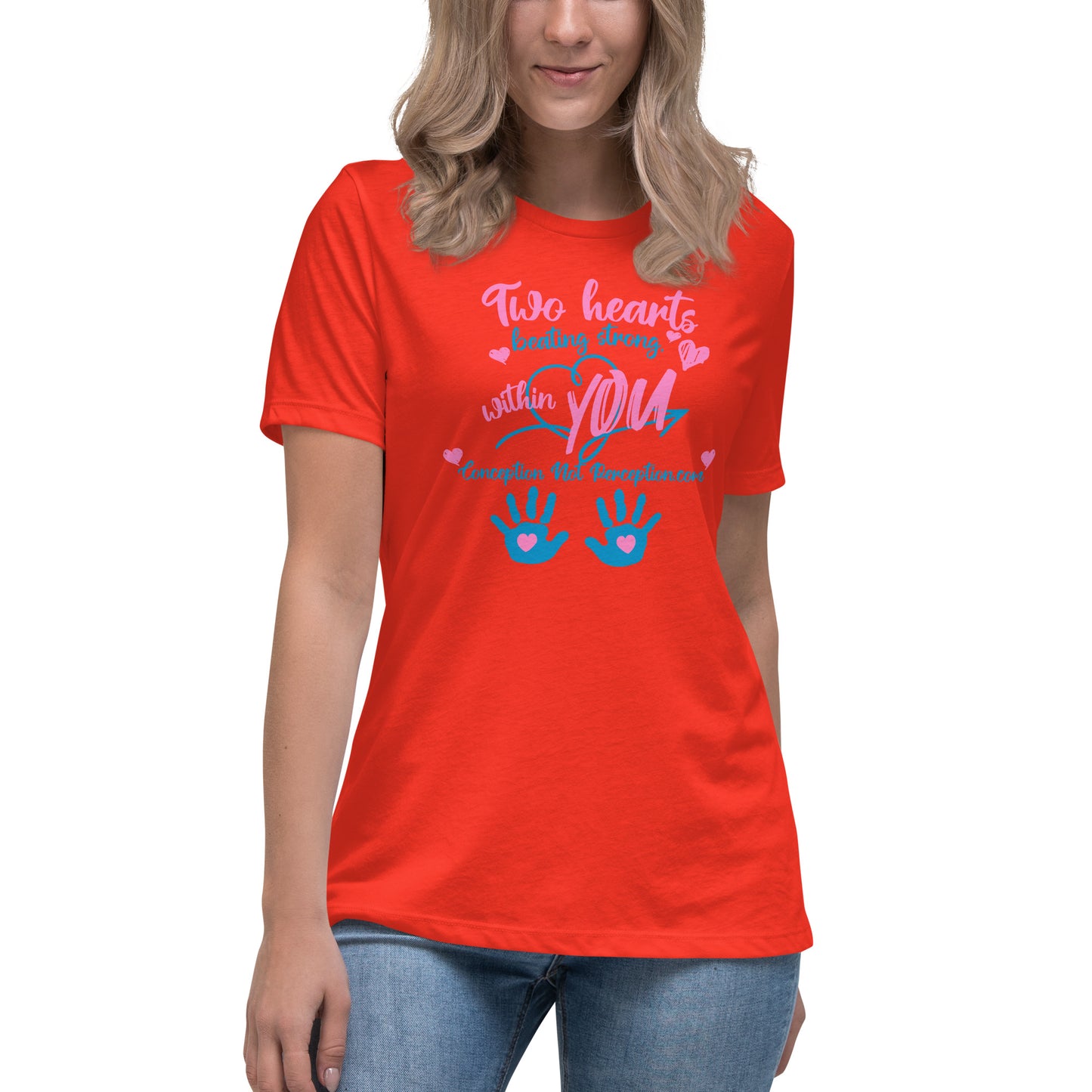 Women's Relaxed T-Shirt - Two Hearts Beating Within You