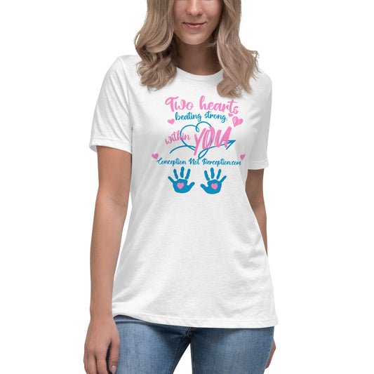 Women's Relaxed T-Shirt - Two Hearts Beating Within You